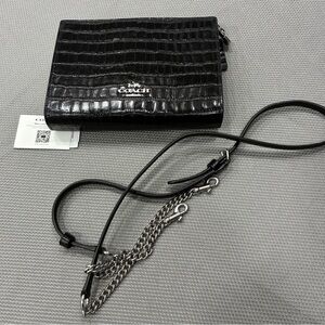 Coach Black and Silver Textured Bag-never used